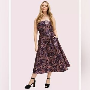 Kate Spade New York Pacific Petals Strapless Dress Pit To Pit 17" New No Tags